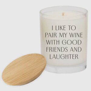 ($8) Wine, Friends & Laughter Candle